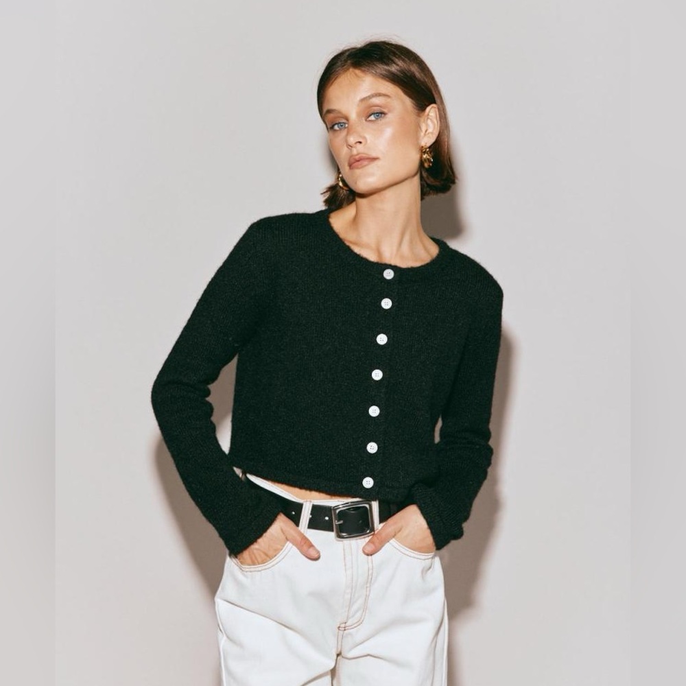 Lotta Knit Cardigan Black VRG GRL Verge Girl